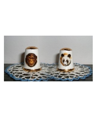 Szympans i miś panda