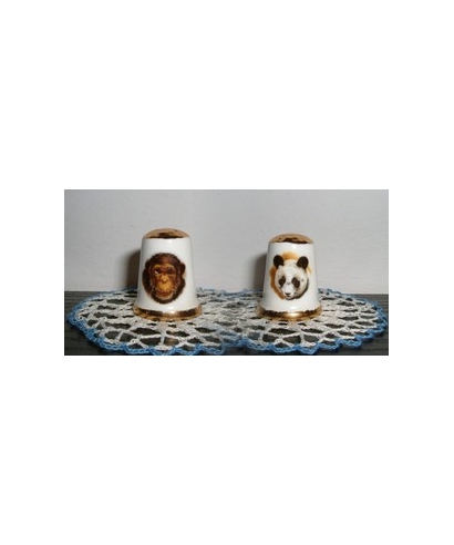 Chimpanzee and panda bear