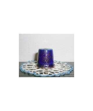 Blue with a gold flower