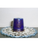 Blue with a gold flower