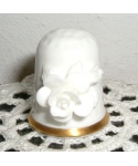 White rose affixed