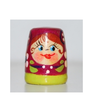 Violet doll in green