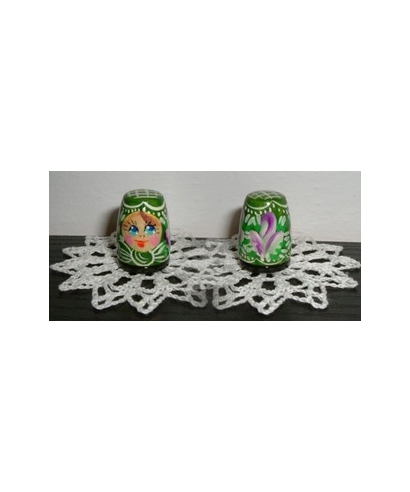 Squared dark-green doll