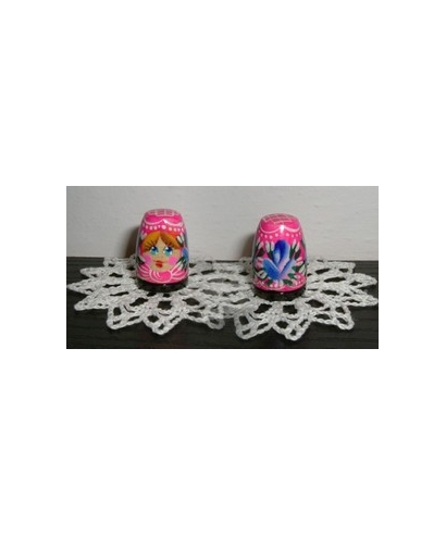 Squared dark-pink doll