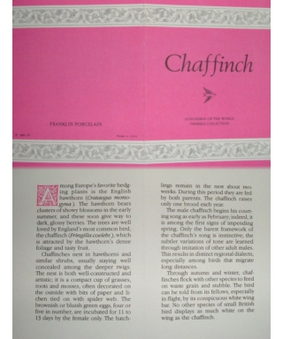 Chaffinch - certificate