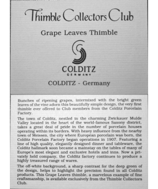 Grape leaves - certificate (TCC)