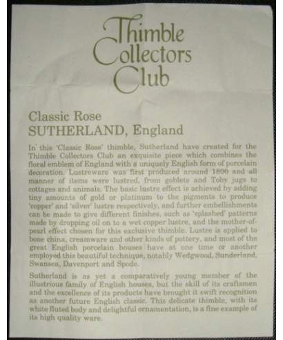 Classic rose - certificate (TCC)