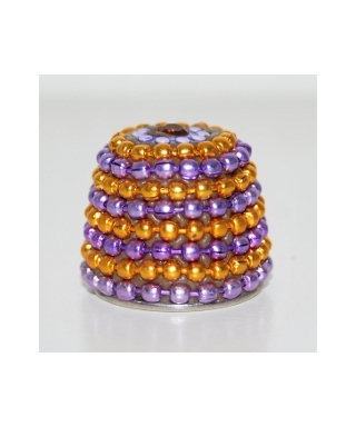Orange and violet beaded