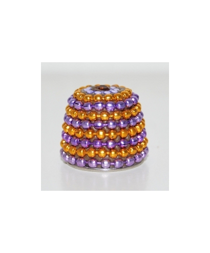 Orange and violet beaded