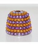 Orange and violet beaded