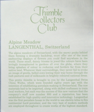 Alpine meadow - certificate (TCC)