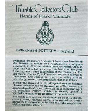 Hands of prayer - certificate (TCC)