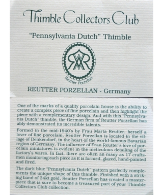 Pennsylvania Dutch - certificate (TCC)