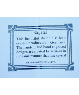 Crystal with a pigeon - certificate