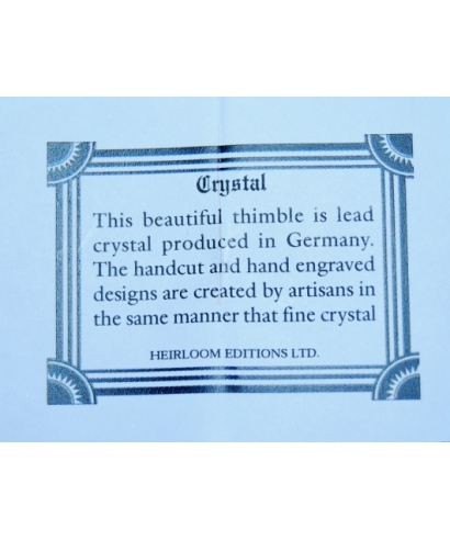 Crystal with a pigeon - certificate