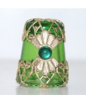 Glass in golden lace
