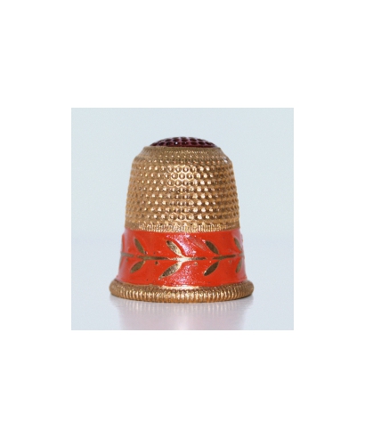 Metal with orange decoration