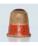 Metal with orange decoration