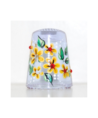 Czech glass with flowers