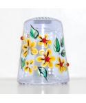 Czech glass with flowers