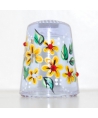 Czech glass with flowers
