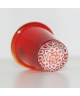 Red glass millefiori thimble
