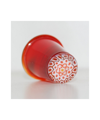 Red glass millefiori thimble