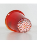 Red glass millefiori thimble