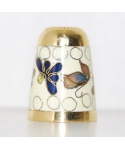 Cloisonne white flowers