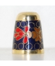 Granatowe kwiaty cloisonne