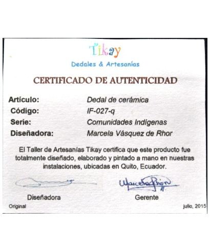 Indigenous Ecuadorians - certificate