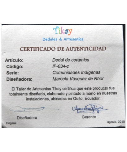 Indigenous Ecuadorians II - certificate