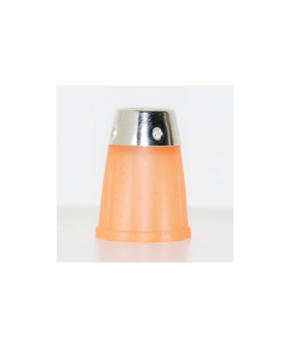 Orange flexible rubber thimble