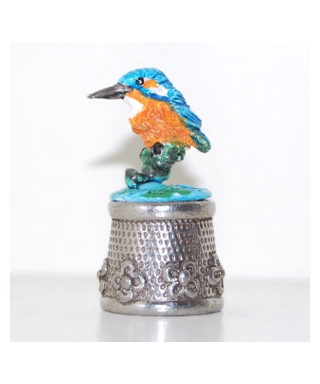 Pewter with kingfisher