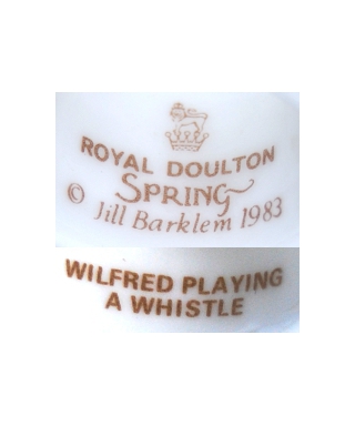 Royal Doulton Spring 1983 WILFRED PLAYING A WHISTLE