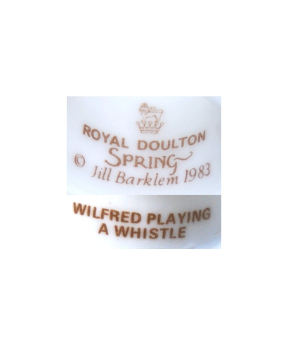 Royal Doulton Spring 1983 WILFRED PLAYING A WHISTLE
