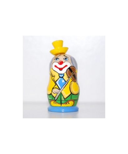 Clown in hat with violin