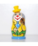 Clown in hat with violin