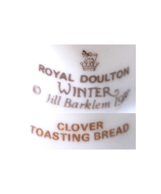 Royal Doulton Winter 1983 CLOVER TOASTING BREAD