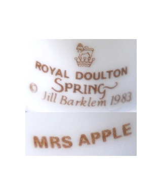 Royal Doulton Spring 1983 MRS APPLE
