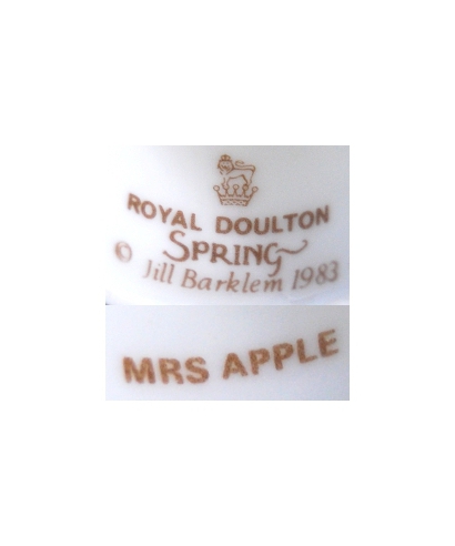 Royal Doulton Spring 1983 MRS APPLE