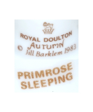 Royal Doulton Autumn 1983 PRIMROSE SLEEPING