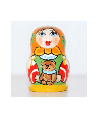 Matryoshka doll with teddy bear