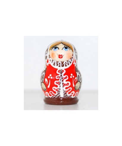 Matryoshka doll with tatting