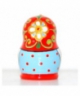 Matryoshka doll with basket of flowers