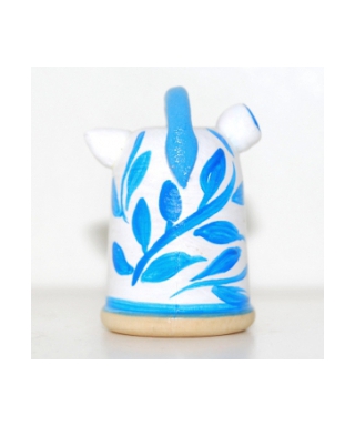 Kettle with blue flowers