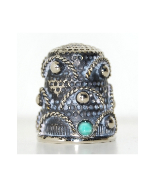 Silver with turquoises