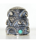 Silver with turquoises