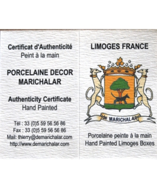 Thimbles of Limoges Marichalar - certificate