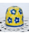 Bolesławiec yellow and forgetmenots